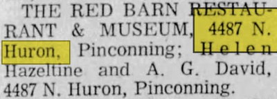 Red Barn Restaurant and Museum (Old Red Barn) - Aug 05 1971 Article